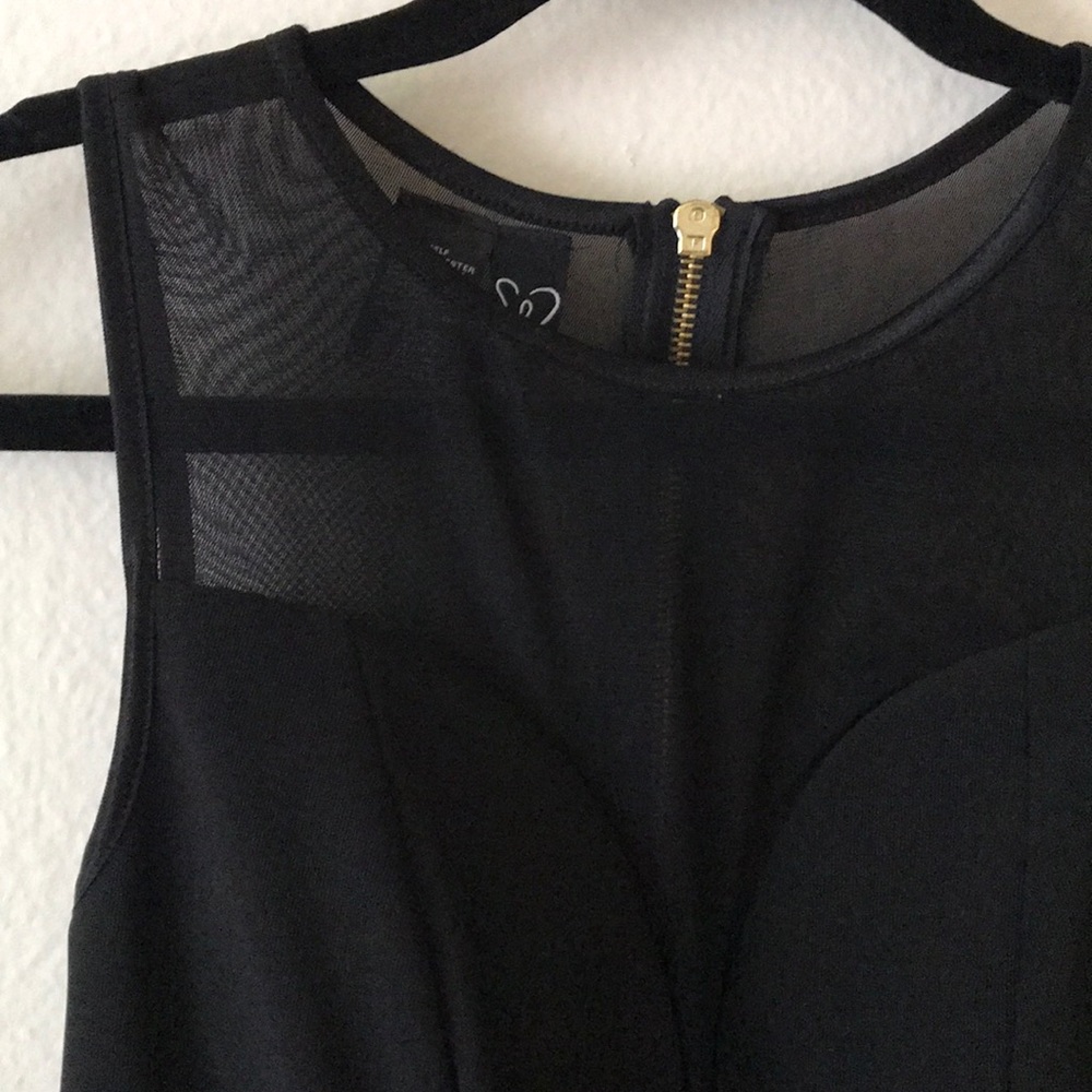 Windsor Black Semi-Sheer Poofy Dress - Picture 3 of 8